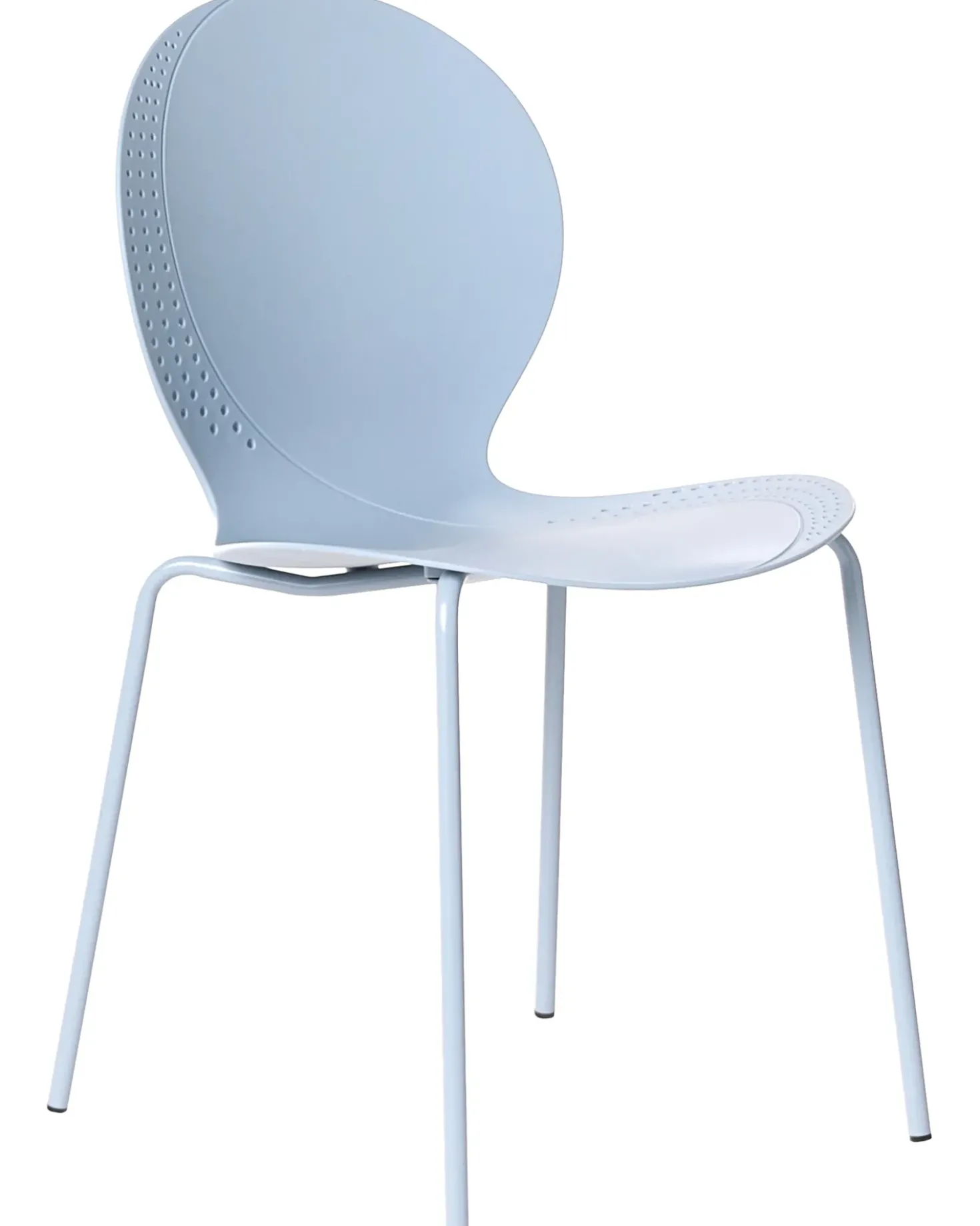 Set di 4 sedie da giardino MILOS Impilabile Azzurro