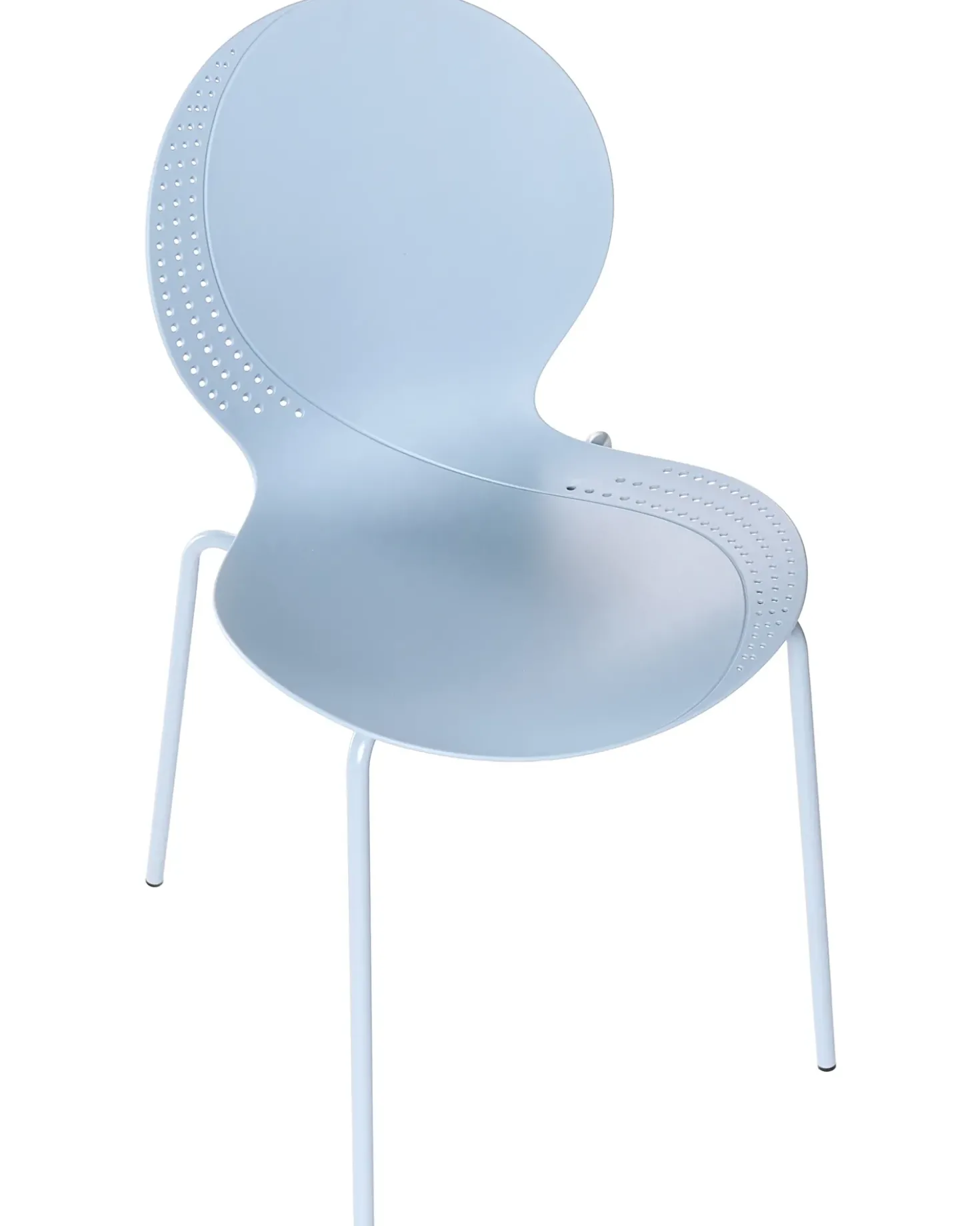 Set di 4 sedie da giardino MILOS Impilabile Azzurro
