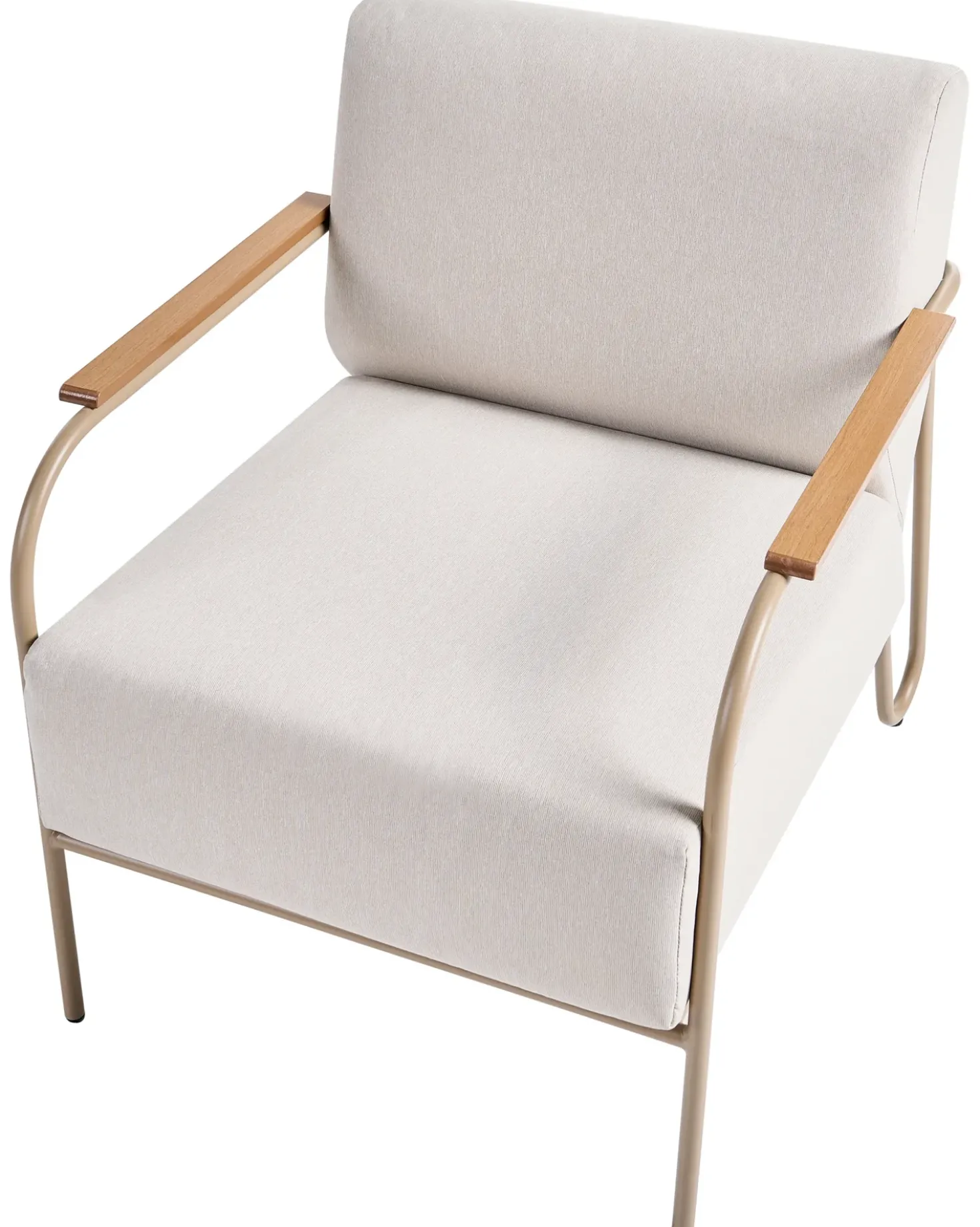Set di 2 sedie da giardino NIMIS con ottomana Beige chiaro