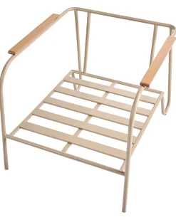 Set di 2 sedie da giardino NIMIS con ottomana Beige chiaro