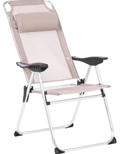 Set di 2 sedie da giardino ASINE Pieghevole Metallo Beige