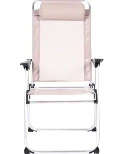 Set di 2 sedie da giardino ASINE Pieghevole Metallo Beige