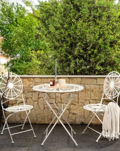 Set di 2 sedie da giardino SCAFA Metallo Bianco