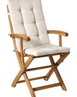 Set di 2 sedie da giardino con cuscini MAUI PREMIUM Legno d'acacia Beige chiaro