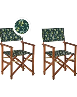 Set di 2 sedie da giardino CINE Legno d'acacia Verde scuro