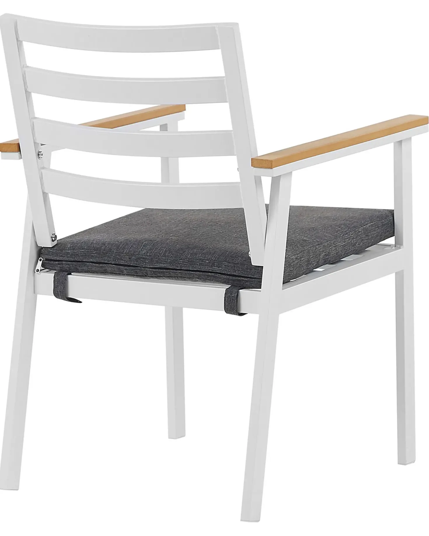 Set di 4 sedie da giardino con cuscini CAVOLI Metallo Grigio