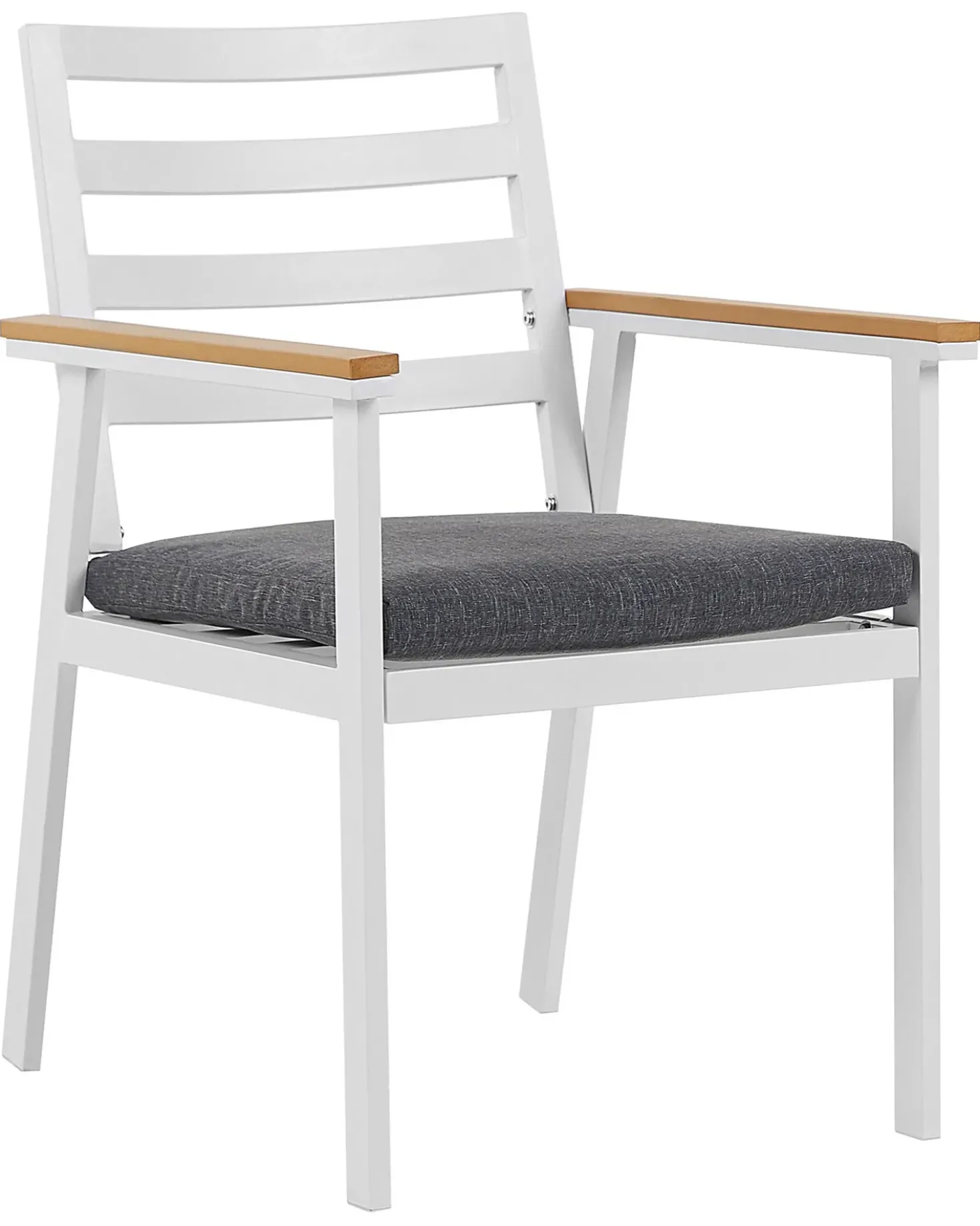 Set di 4 sedie da giardino con cuscini CAVOLI Metallo Grigio