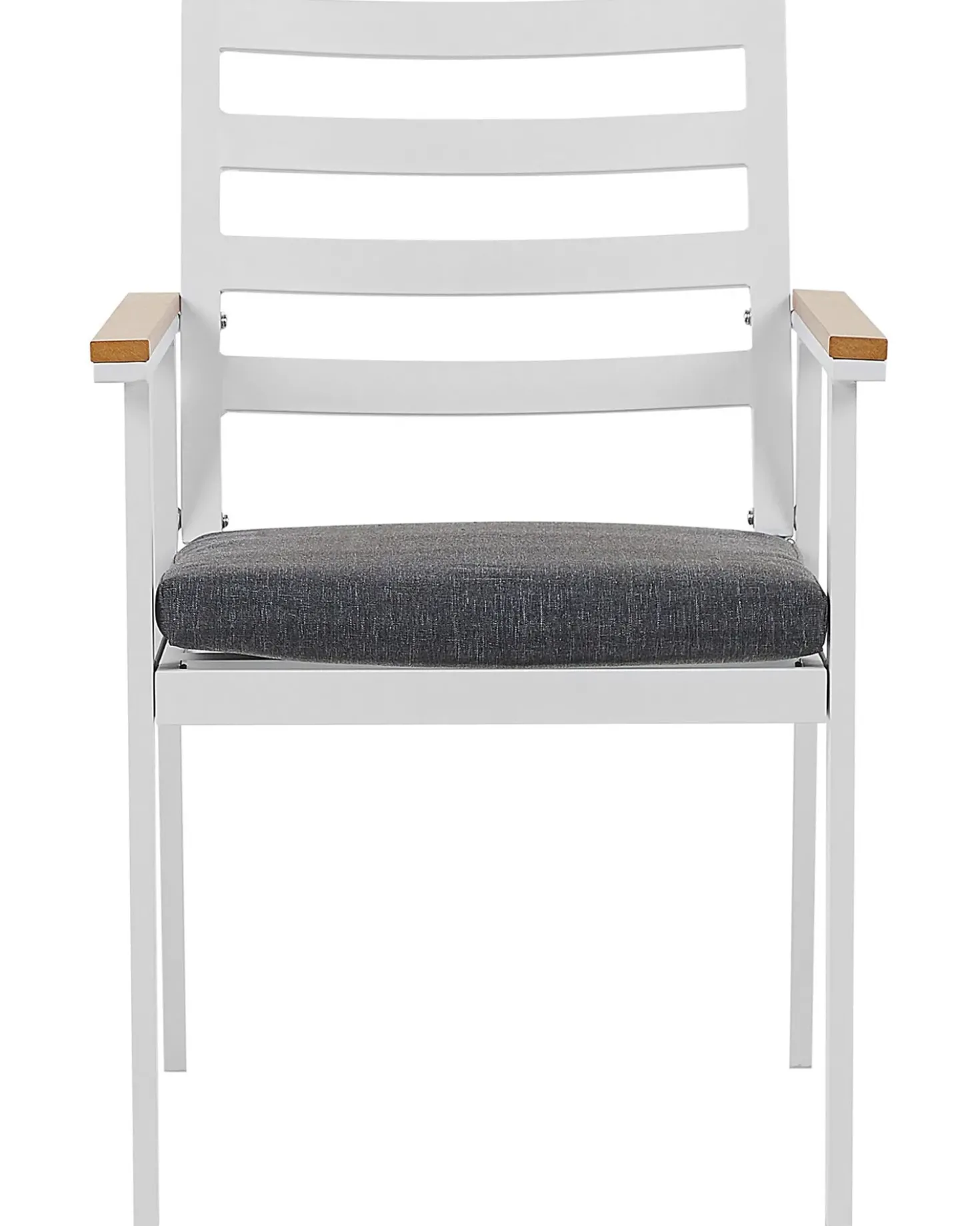 Set di 4 sedie da giardino con cuscini CAVOLI Metallo Grigio