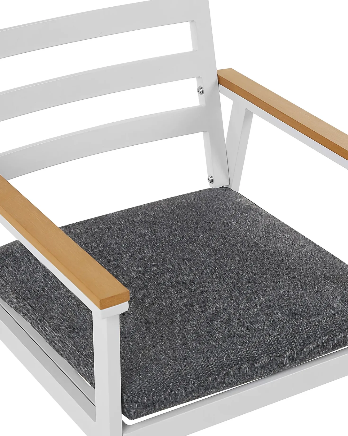 Set di 4 sedie da giardino con cuscini CAVOLI Metallo Grigio