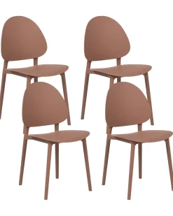 Set di 4 sedie da giardino CEARA Marrone