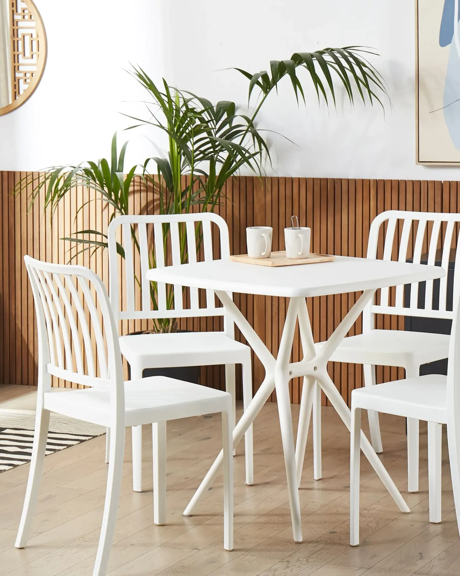 Set di 4 sedie da giardino SERSALE Materiale sintetico Bianco