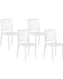 Set di 4 sedie da giardino SERSALE Materiale sintetico Bianco