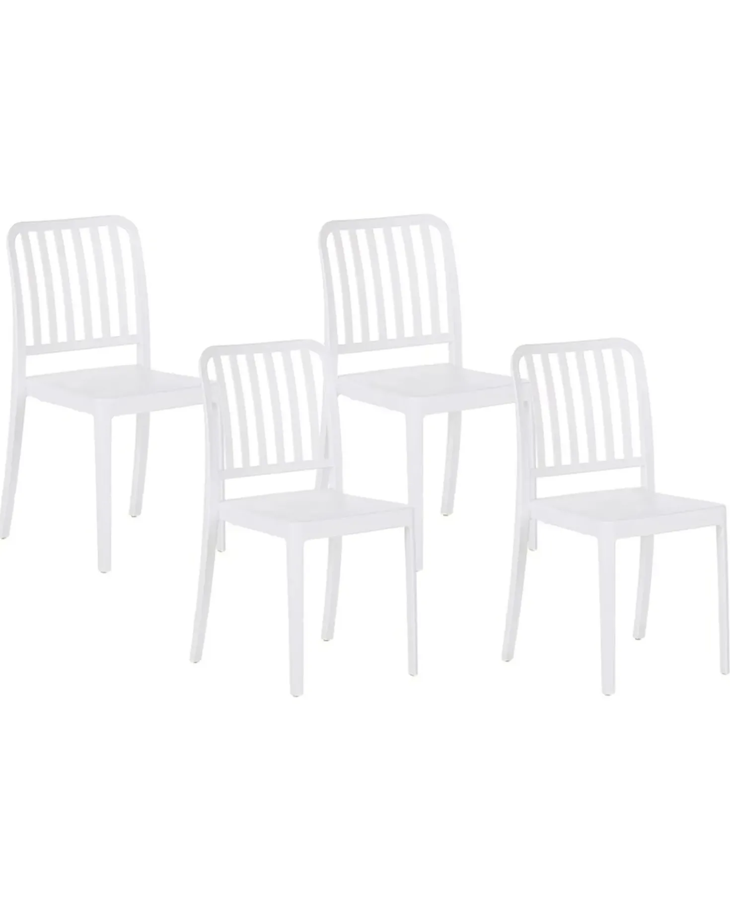 Set di 4 sedie da giardino SERSALE Materiale sintetico Bianco