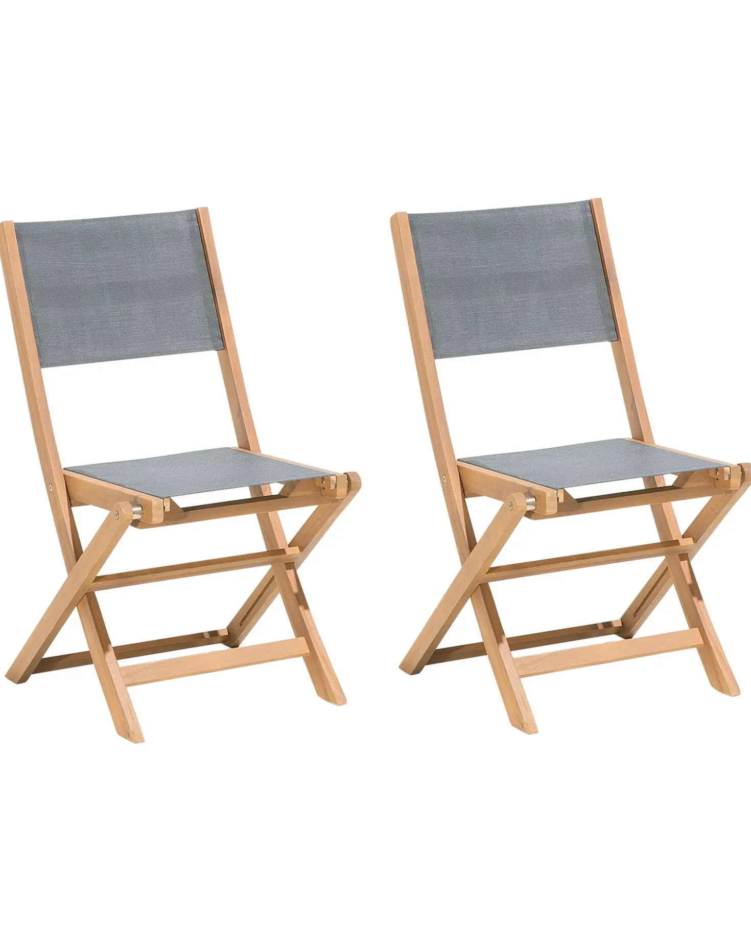 Set di 2 sedie da giardino CESANA Legno d'acacia Marrone chiaro