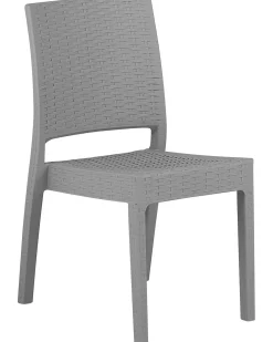 Set di 2 sedie da giardino FOSSANO Materiale sintetico Grigio chiaro