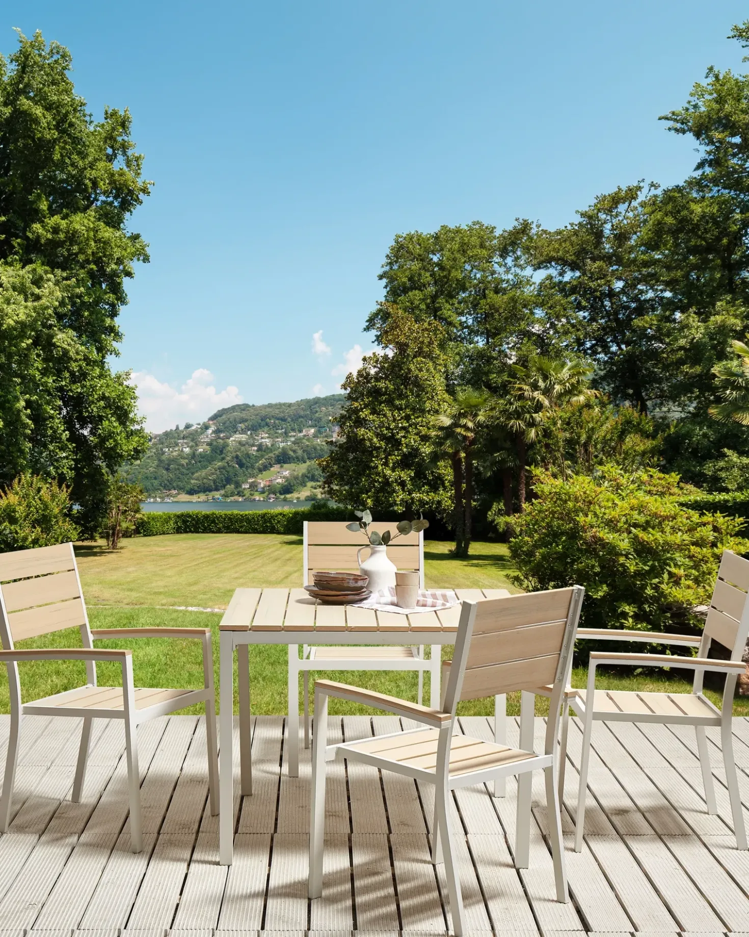 Set di 4 sedie da giardino PRATO Beige