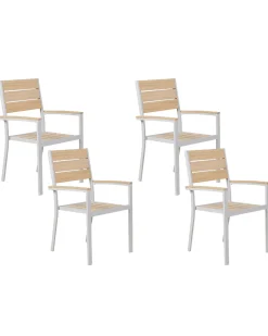 Set di 4 sedie da giardino PRATO Beige