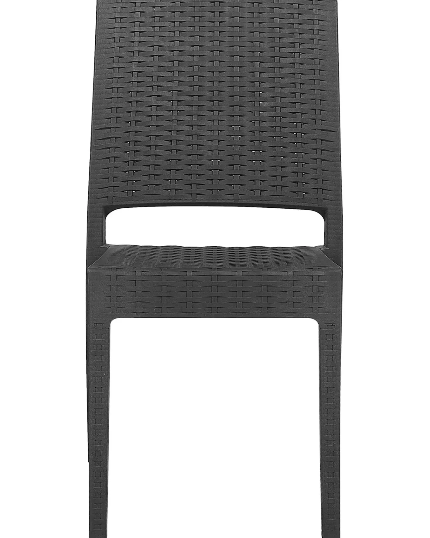 Set di 4 sedie da giardino FOSSANO Materiale sintetico Grigio grafite