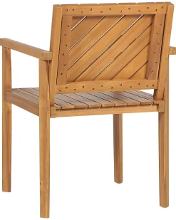 Set di 4 sedie da giardino BARATTI Legno d'acacia Marrone