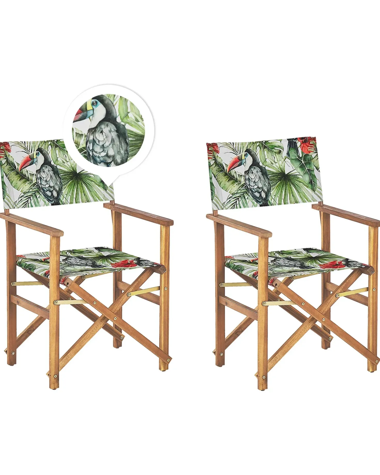 Set di 2 sedie da giardino CINE Legno d'acacia Verde