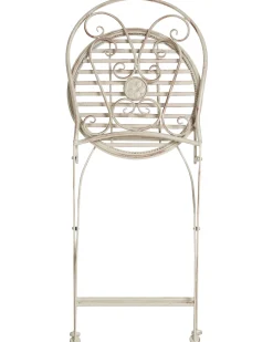 Set di 2 sedie da giardino COGGIA Pieghevole Metallo Beige chiaro