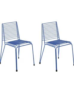 Set di 2 sedie da giardino CHIEVE Metallo Blu