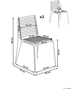Set di 2 sedie da giardino CHIEVE Metallo Blu