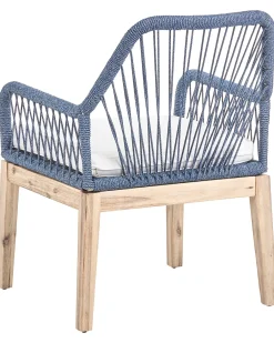 Set di 2 sedie da giardino con cuscini OLBIA Blu marino