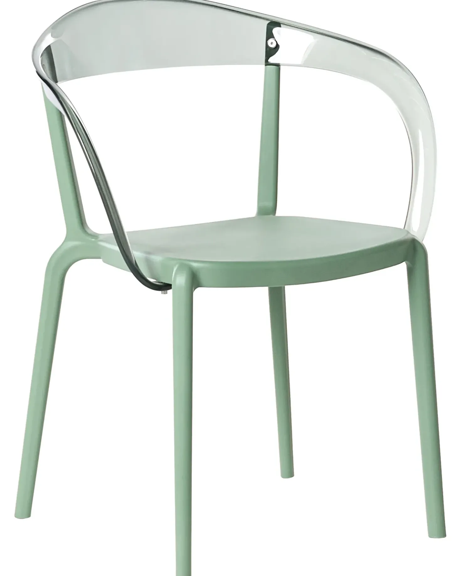 Set di 4 sedie da giardino MALEVIZI Impilabile Verde