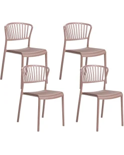 Set di 4 sedie da giardino GELA Marrone