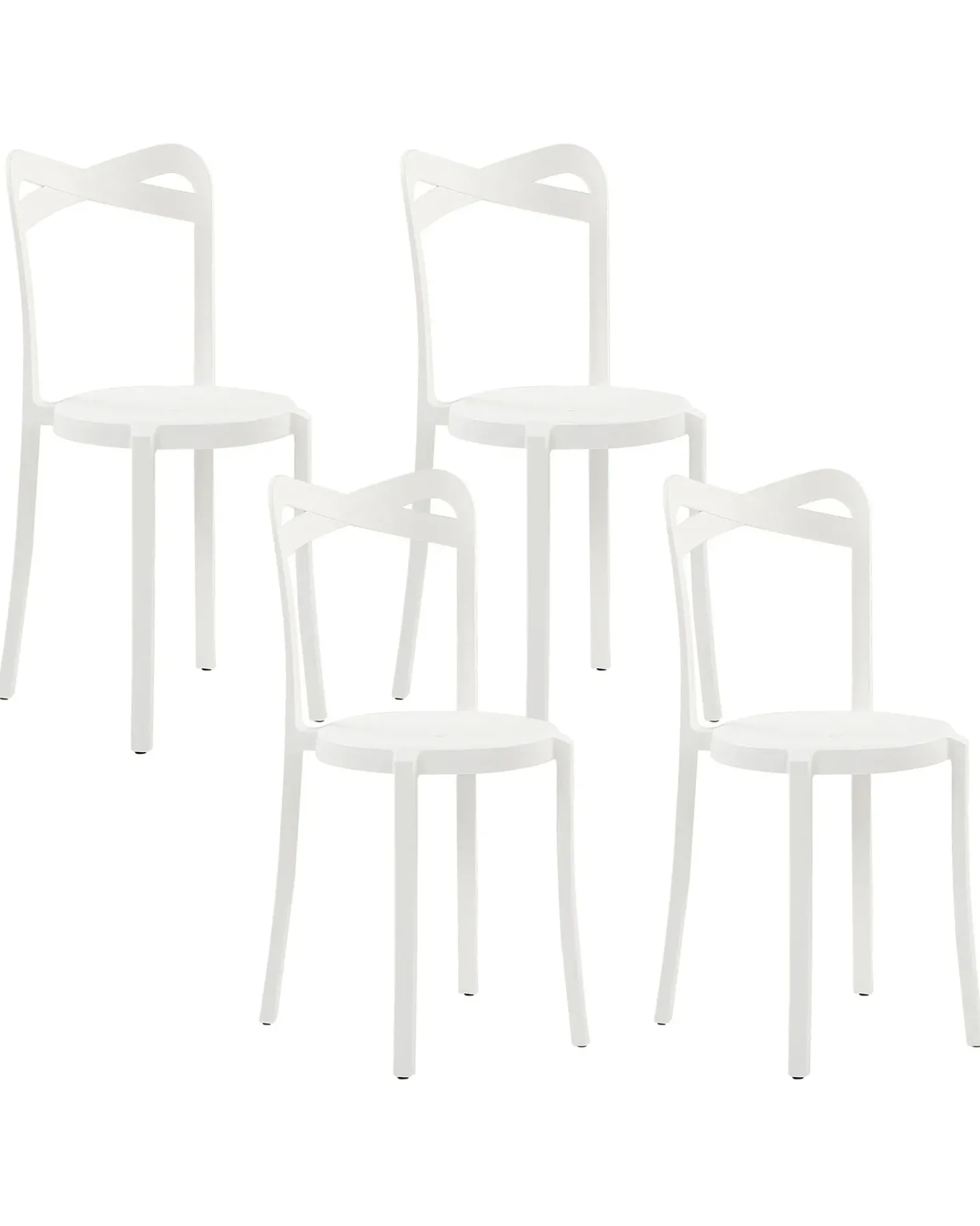 Set di 4 sedie da giardino CAMOGLI Bianco