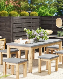 Set di 2 sedie da giardino OSTUNI Cemento Grigio