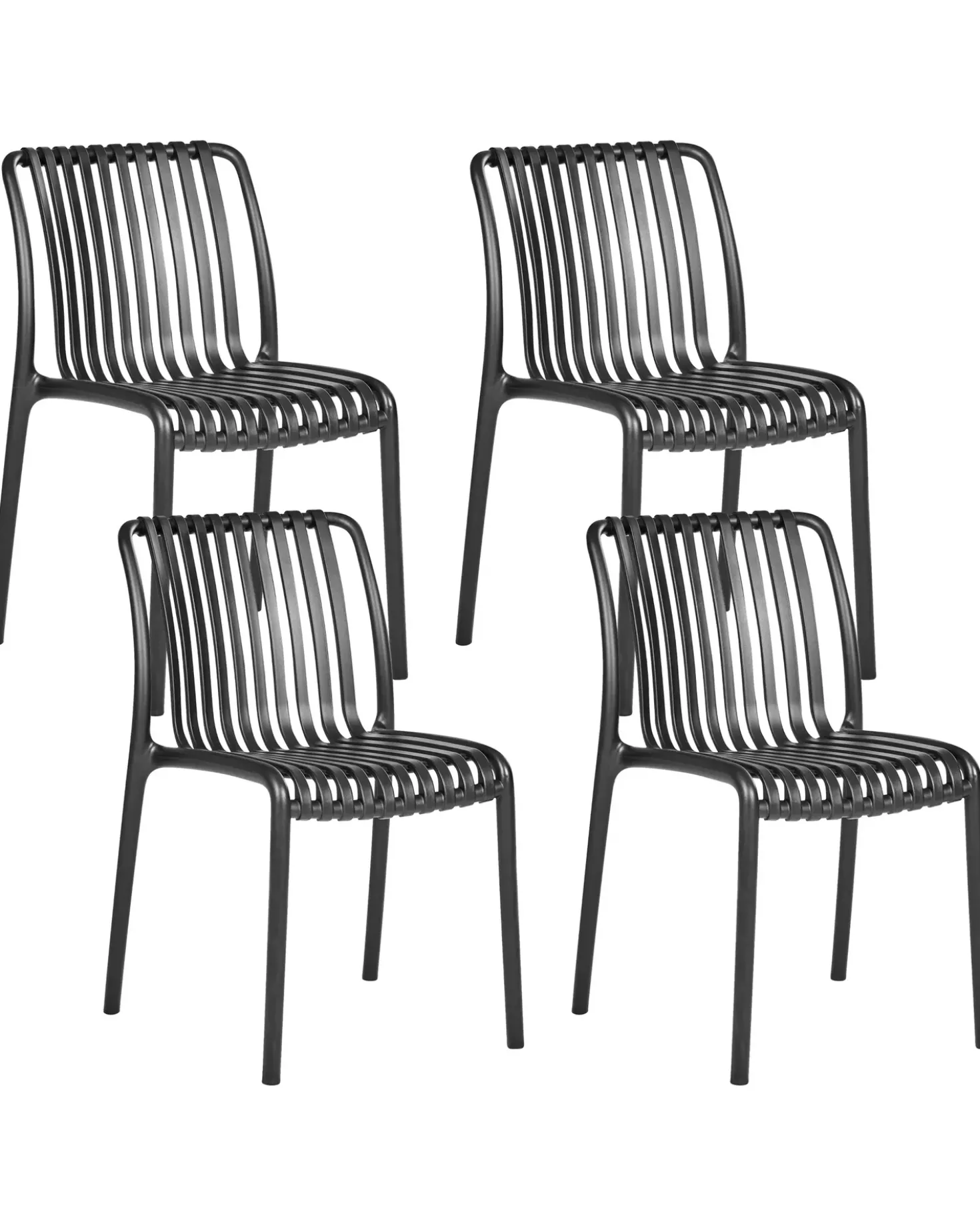 Set di 4 sedie da giardino ARICCIA Nero