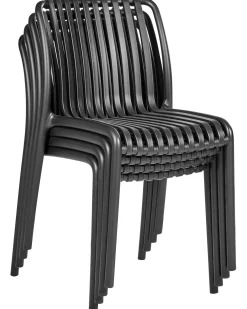 Set di 4 sedie da giardino ARICCIA Nero
