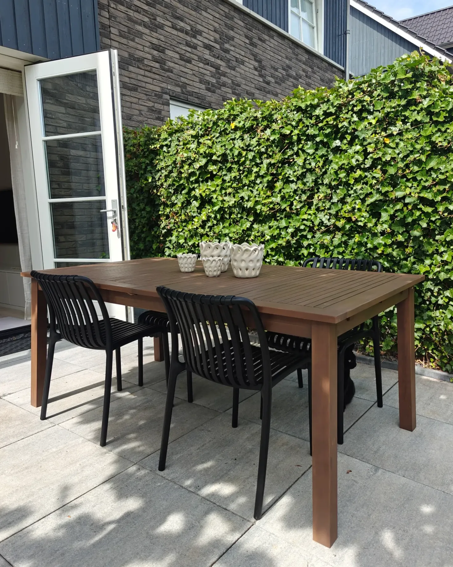 Set di 4 sedie da giardino ARICCIA Nero