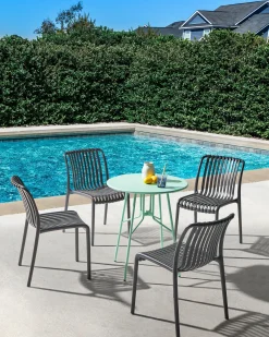 Set di 4 sedie da giardino ARICCIA Nero