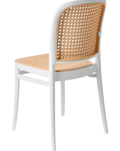 Set di 4 sedie da giardino PLOSE Bianco/Beige