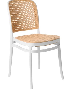 Set di 4 sedie da giardino PLOSE Bianco/Beige