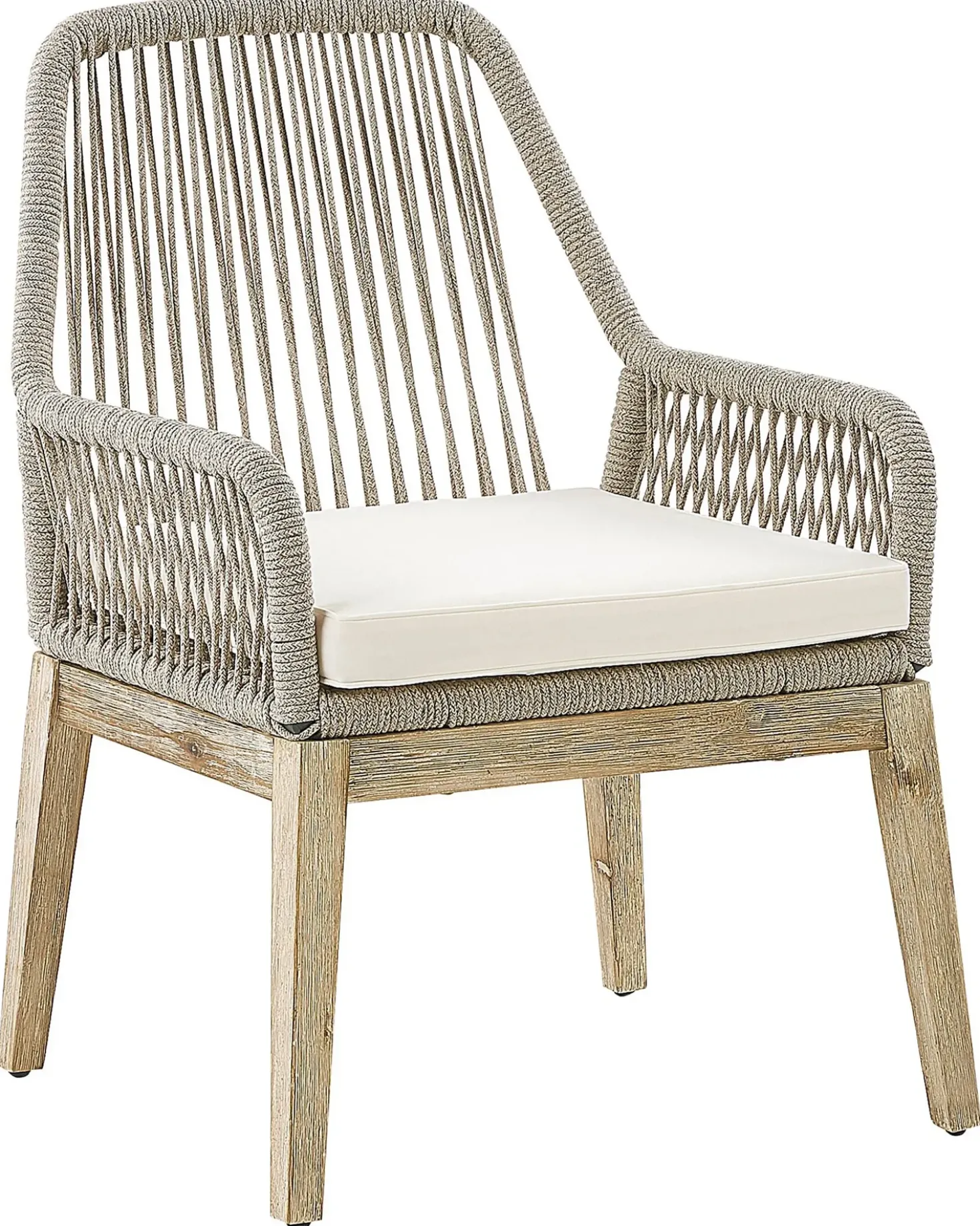 Set di 2 sedie da giardino con cuscini OLBIA Bianco sporco