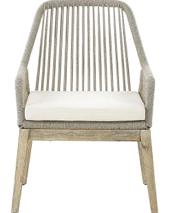 Set di 2 sedie da giardino con cuscini OLBIA Bianco sporco