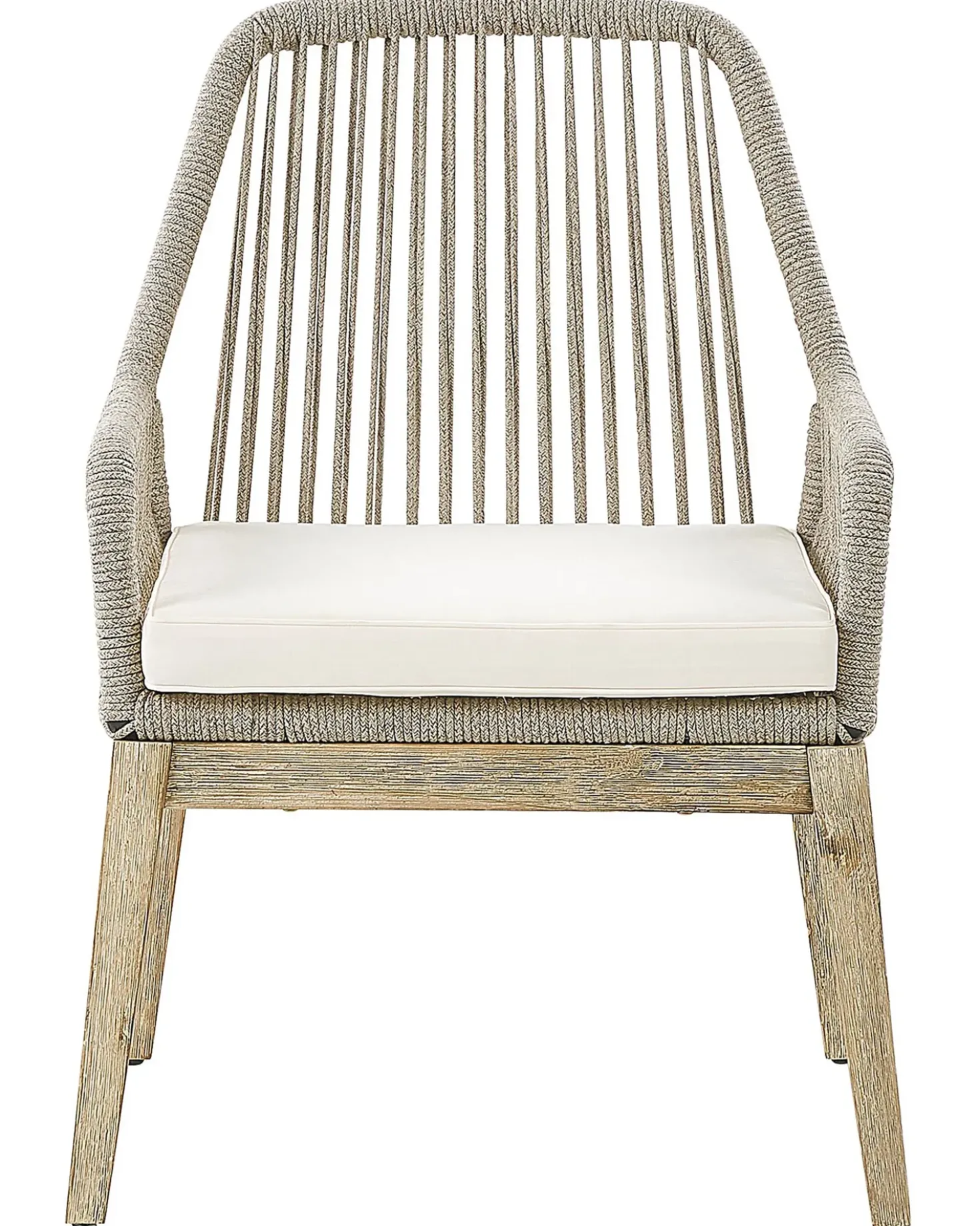 Set di 2 sedie da giardino con cuscini OLBIA Bianco sporco