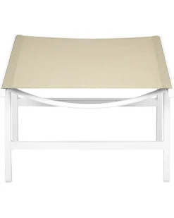 Set di 2 sedie da giardino MARCEDDI con poggiapiedi Metallo Bianco/Beige