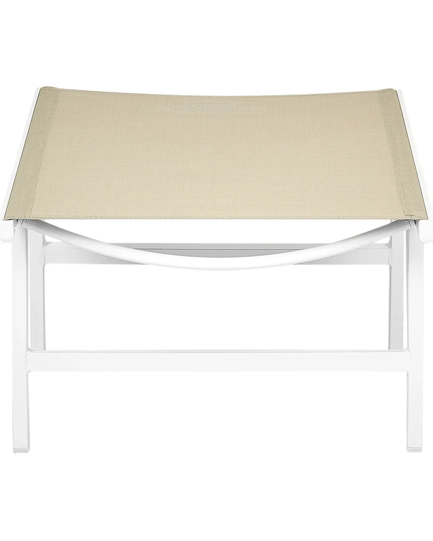 Set di 2 sedie da giardino MARCEDDI con poggiapiedi Metallo Bianco/Beige