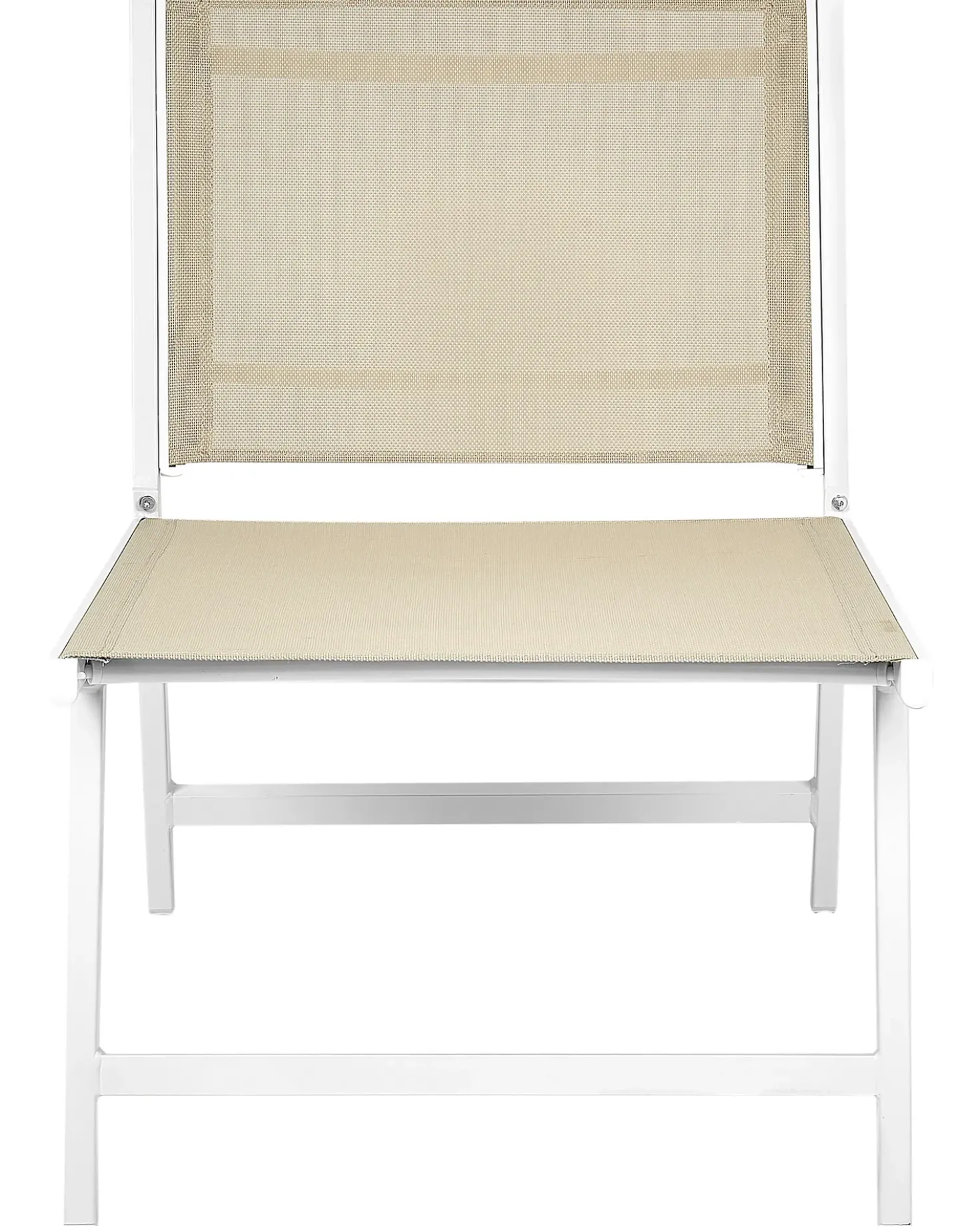 Set di 2 sedie da giardino MARCEDDI con poggiapiedi Metallo Bianco/Beige