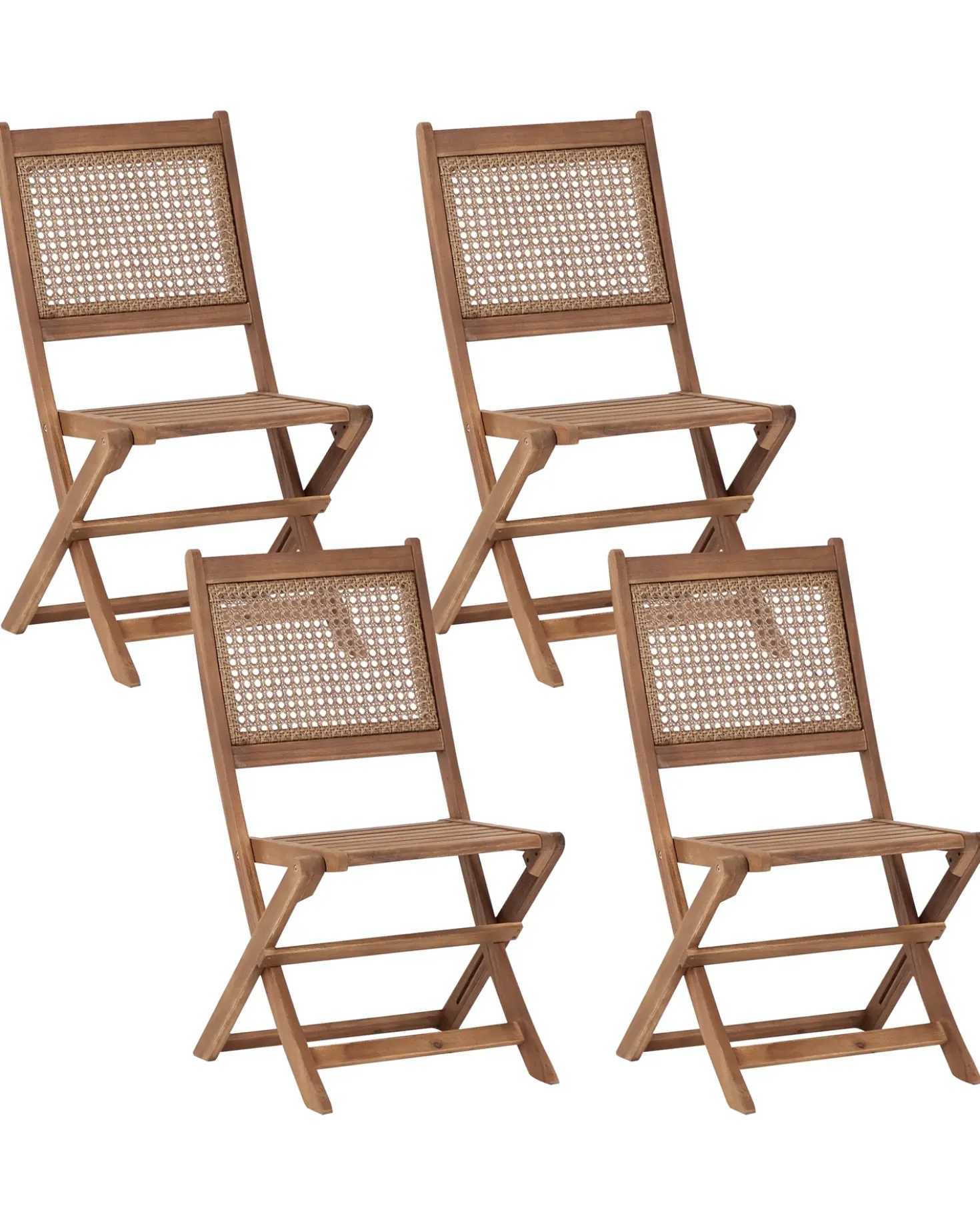 Set di 4 sedie da giardino PARAGGI Legno di acacia certificato Marrone scuro