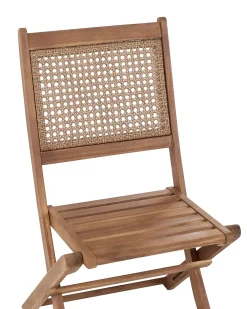 Set di 4 sedie da giardino PARAGGI Legno di acacia certificato Marrone scuro
