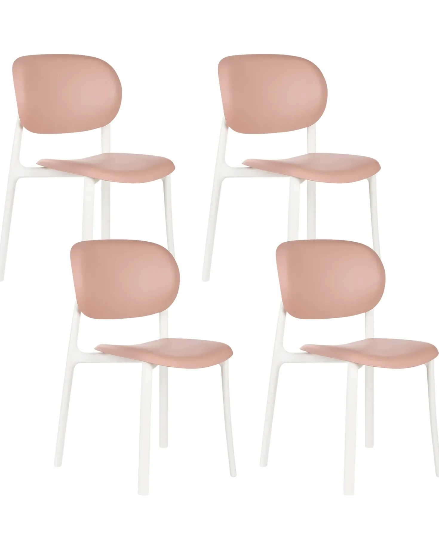 Set di 4 sedie da giardino MUSANO Rosa pastello