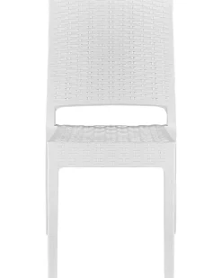 Set di 4 sedie da giardino FOSSANO Materiale sintetico Bianco