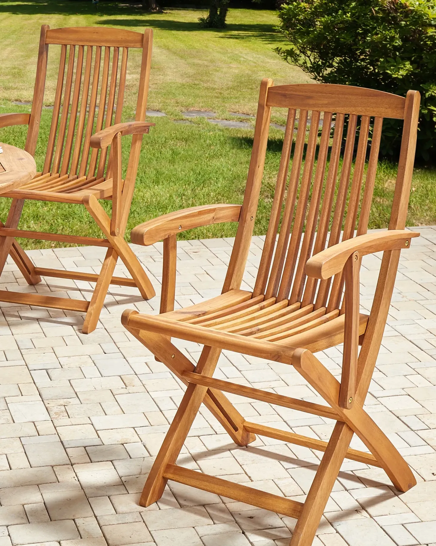 Set di 2 sedie da giardino MAUI II Legno d'acacia Marrone chiaro