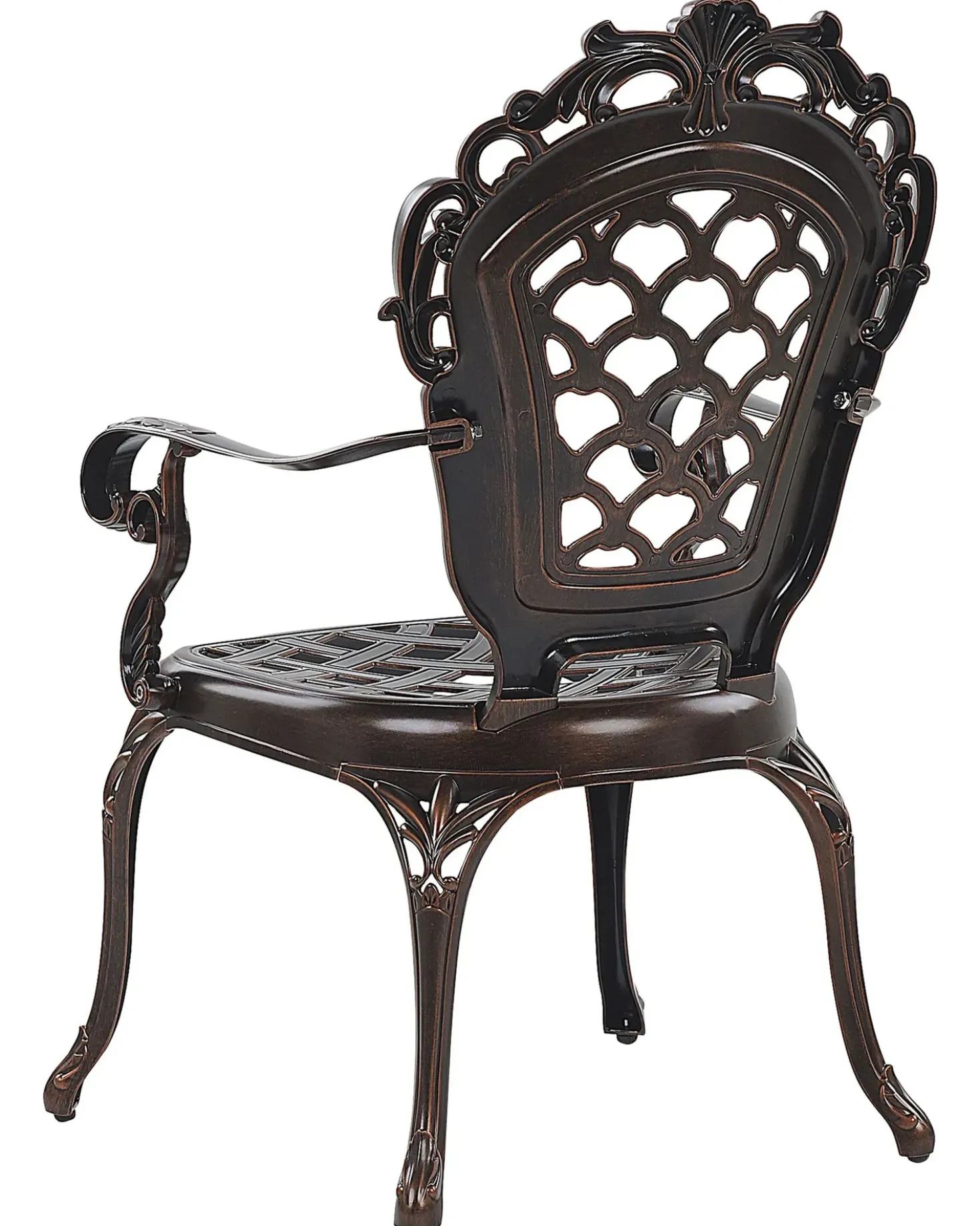 Set di 2 sedie da giardino con cuscini LIZZANO Metallo Marrone scuro